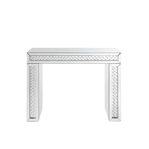 Nysa - Vanity Desk - Mirrored & Faux Crystals - 31" Unique Piece Furniture