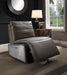 Metier - Recliner - Gray Top Grain Leather & Aluminum Unique Piece Furniture