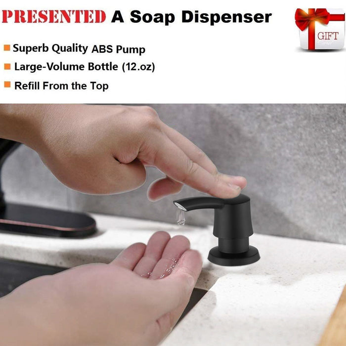 Kitchen Soap Dispenser In Matte Black