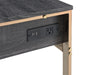Perle - Writing Desk - Champagne Gold & Black Finish Unique Piece Furniture