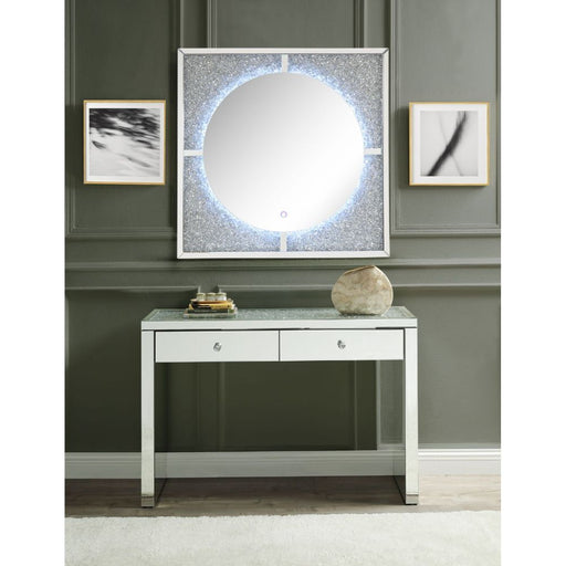Nowles - Wall Decor - Mirrored & Faux Stones - 39" Unique Piece Furniture