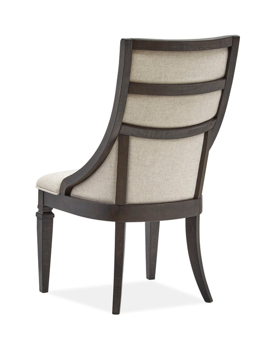 Calistoga - Dining Arm Chair With Upholstered Seat & Back (Set of 2) - Weathered Charcoal