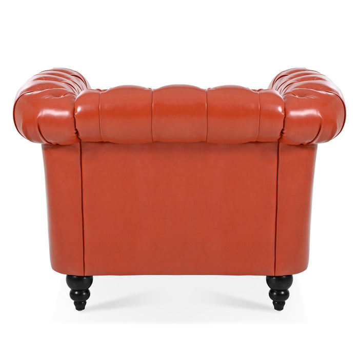1 Seater Sofa For Living Room - Red