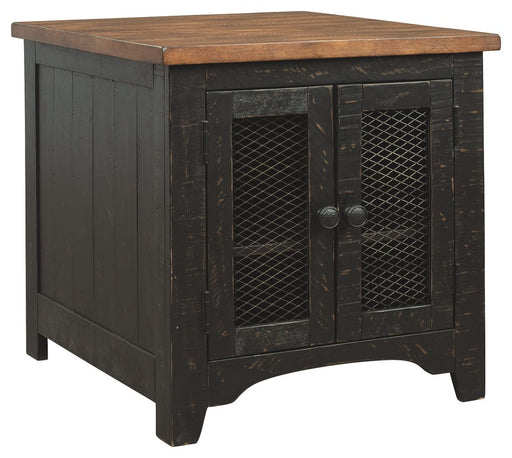 Valebeck - Black / Brown - Rectangular End Table Unique Piece Furniture