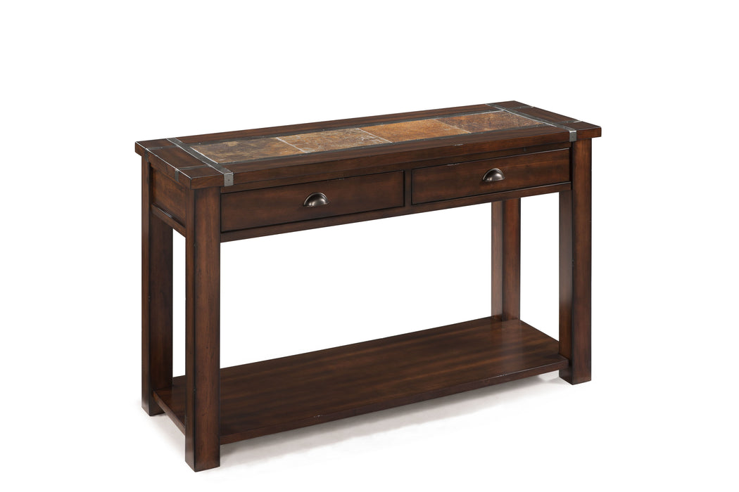 Roanoke - Rectangular Sofa Table - Cherry And Slate Unique Piece Furniture