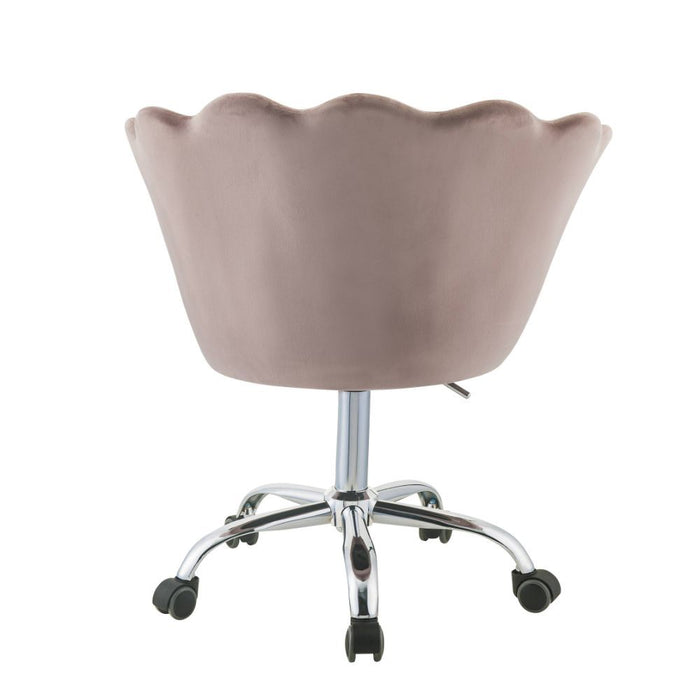 Micco - Office Chair - Rose Quartz Velvet & Chrome Unique Piece Furniture