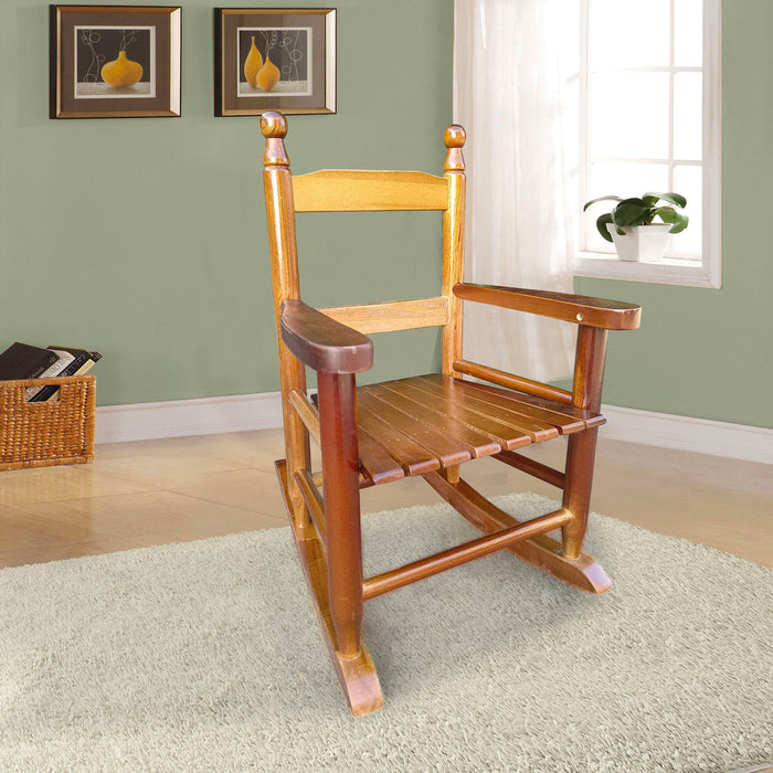 Children's Rocking Oak Chair-Indoor Or Outdoor - Suitable For Kids - Durable