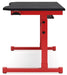 Lynxtyn - Red / Black - Adjustable Height Desk Unique Piece Furniture