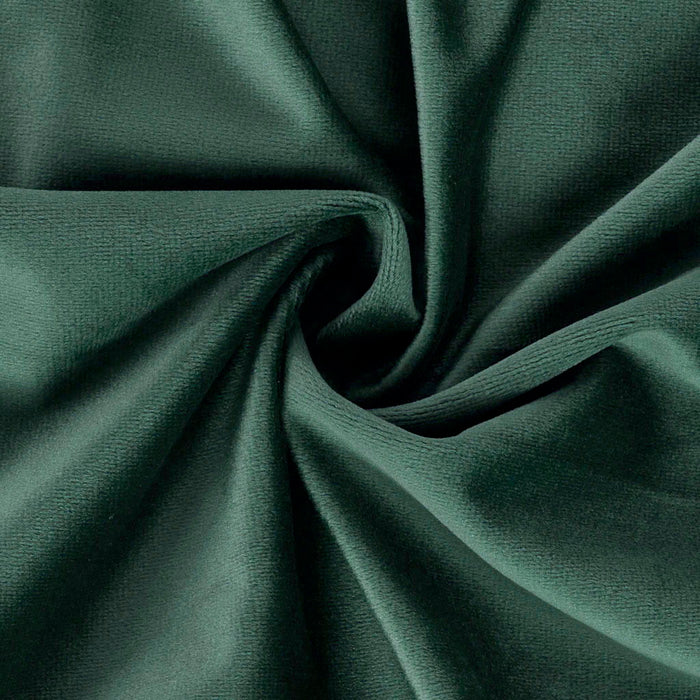 Room Darkening Poly Velvet Rod Pocket / Back Tab Curtain Panel Pair In Green
