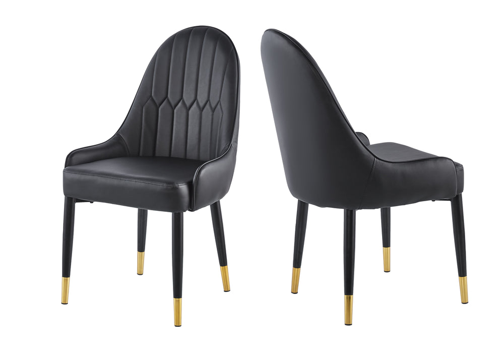 Modern Leather Dining Chair (Set of 2) Upholstered Accent Dining Chair