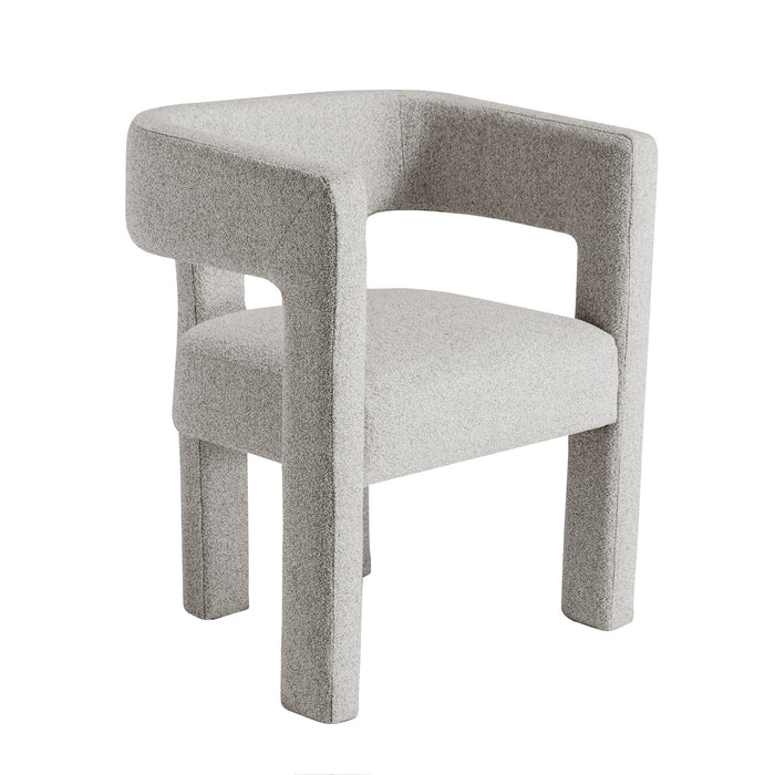 Contemporary Designed Fabric Upholstered Accent Chair Dining Chair For Living Room, Bedroom, Dining Room, Gray