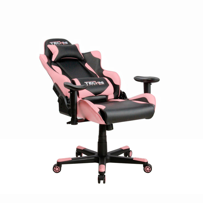 Techni Sport Ergonomic High Back Racer Style Pc Gaming Chair, Pink