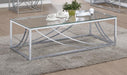Lille - Glass Top Rectangular Coffee Table Accents - Chrome Unique Piece Furniture