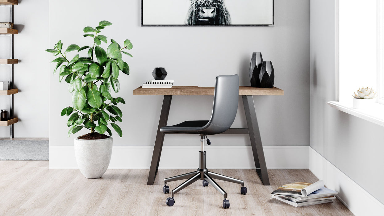 Arlenbry - Gray - 2 Pc. - Home Office Small Desk, Swivel Desk Chair Unique Piece Furniture