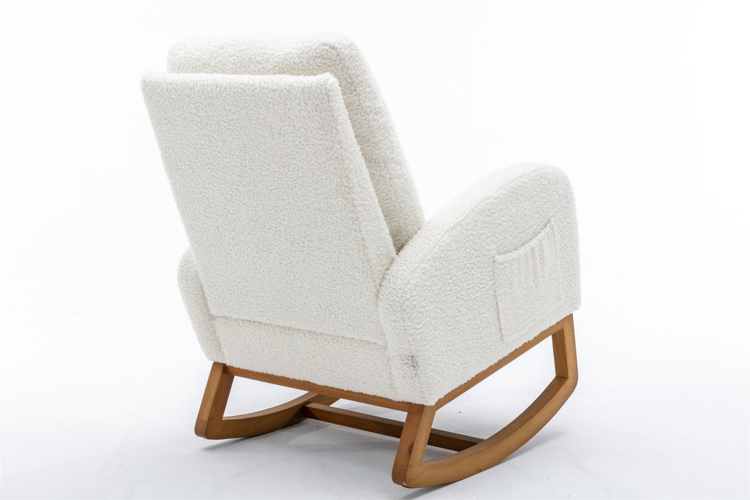 Coolmore Comfortable Rocking Chair - White