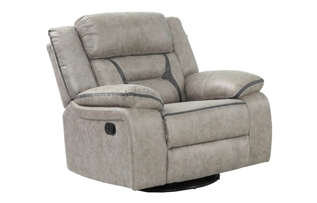 Denali Faux Leather Upholstered Chair Made With Wood Finished In Gray