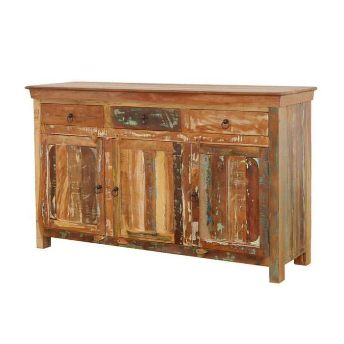 Henry - 3-Door Accent Cabinet Reclaimed Wood Unique Piece Furniture