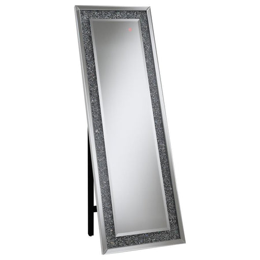 Carisi - Rectangular Standing Mirror With Led Lighting - Silver Unique Piece Furniture