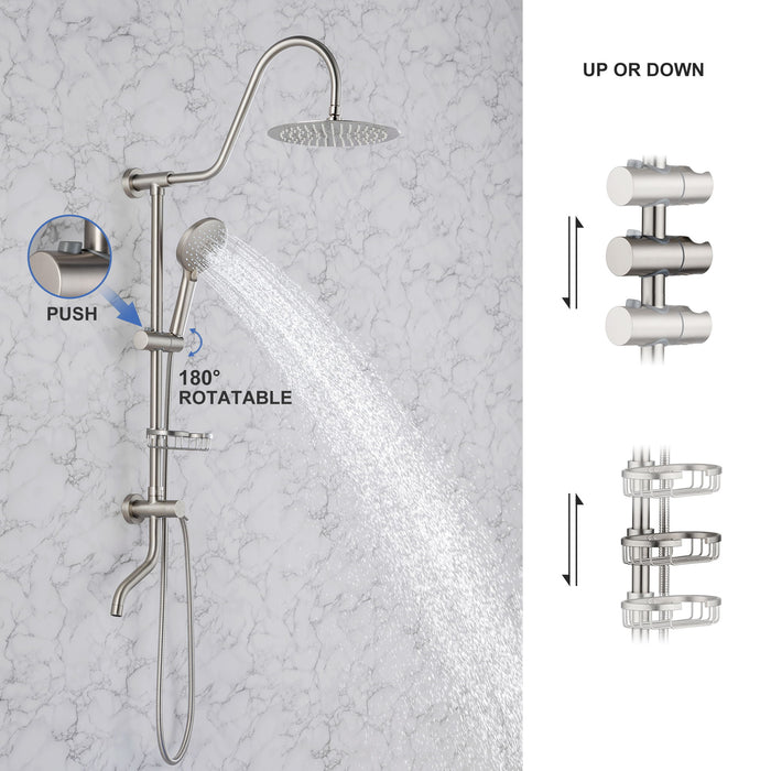 Complete Shower System - Brushed Nickel