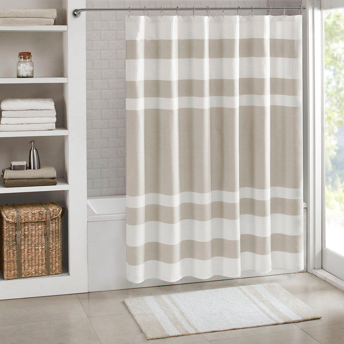 Shower Curtain With 3M Treatment In Taupe