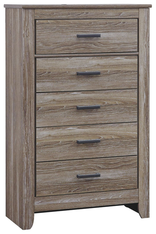 Zelen - Warm Gray - Five Drawer Chest Unique Piece Furniture
