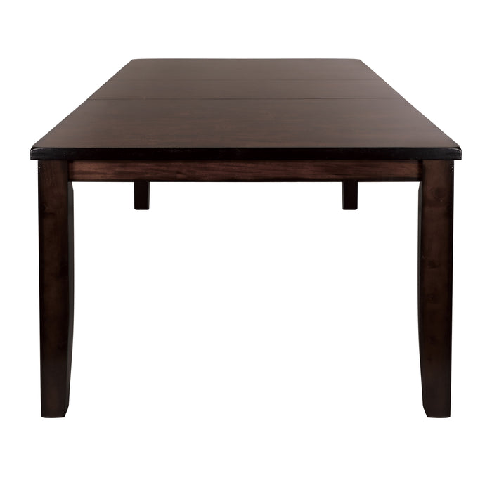 Cherry Finish Transitional 1 Piece Dining Table With Extension Leaf Mango Veneer Wood Dining Furniture