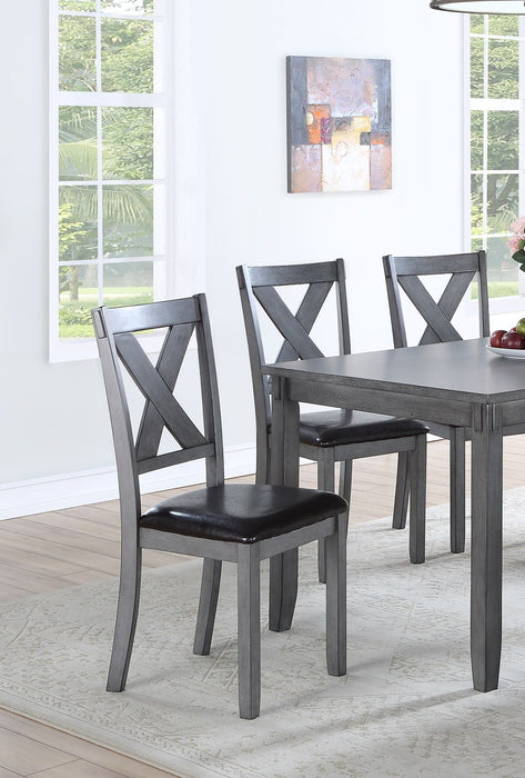 Dining Room Furniture Casual Modern 6 Piece Set Dining Table 4 Side Chairs And A Bench Rubberwood And Birch Veneers Gray Finish
