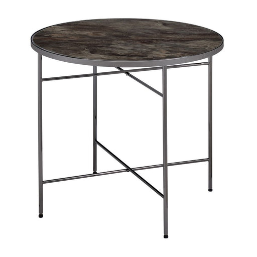 Bage - End Table - Glass & Black Nickel Unique Piece Furniture