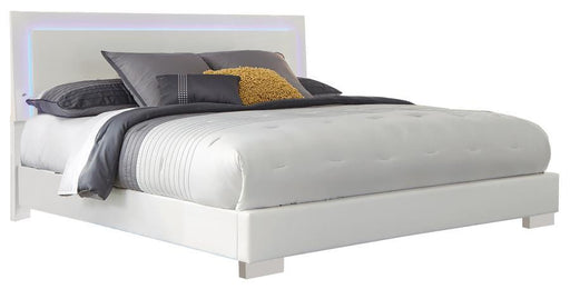 Felicity - Panel Bed with LED Lighting Unique Piece Furniture