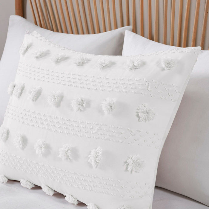 Clip Jacquard Comforter Set Ivory