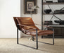Quoba - Accent Chair - Cocoa Top Grain Leather Unique Piece Furniture