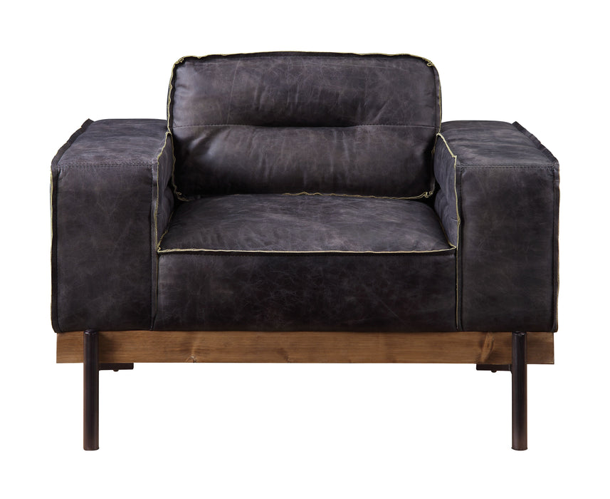 Silchester - Chair - Antique Ebony Top Grain Leather Unique Piece Furniture
