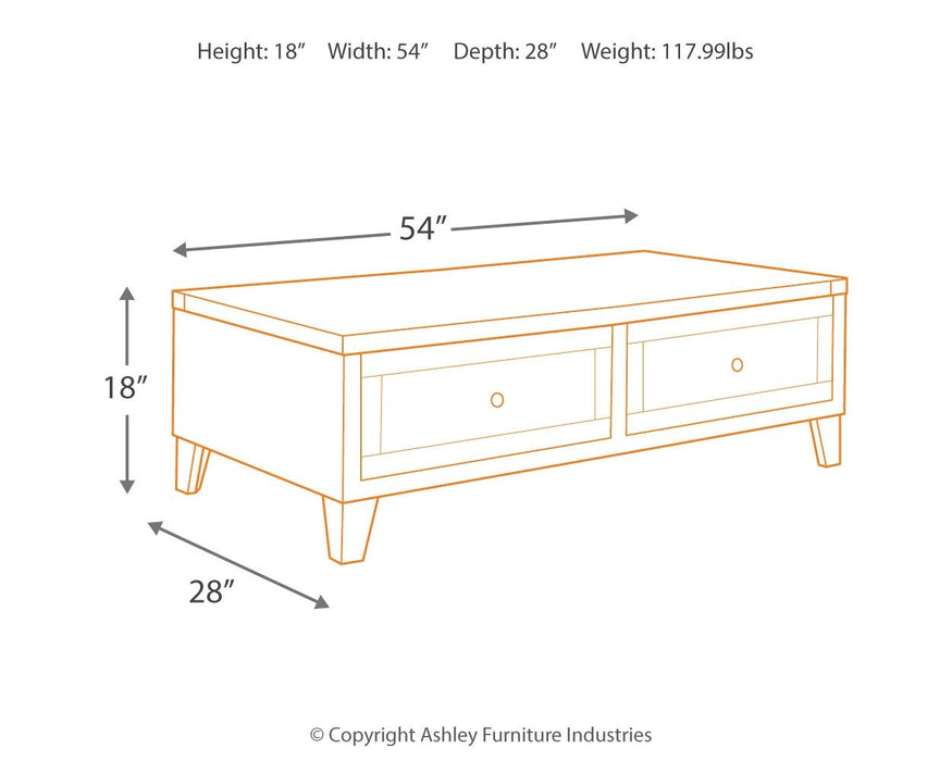 Chazney - Rustic Brown - Lift Top Cocktail Table Unique Piece Furniture