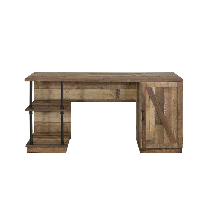 Canna - Writing Desk - Rustic Oak & Black Finish Unique Piece Furniture