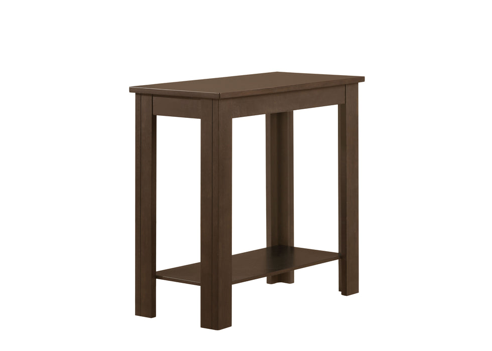 Contemporary Chairside Table With Open Bottom Shelf 1 Piece Side Table Charcoal Finish Flat Table Top Solid Wood Wooden