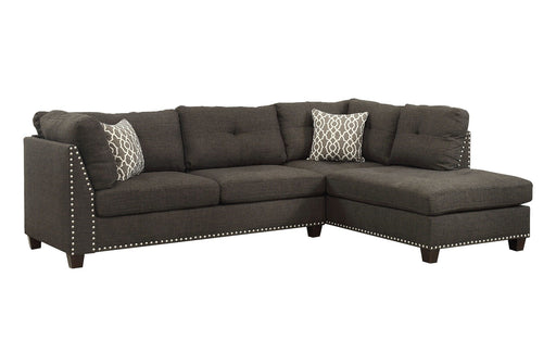 Laurissa - Sectional Sofa - Charcoal Linen - 35" Unique Piece Furniture