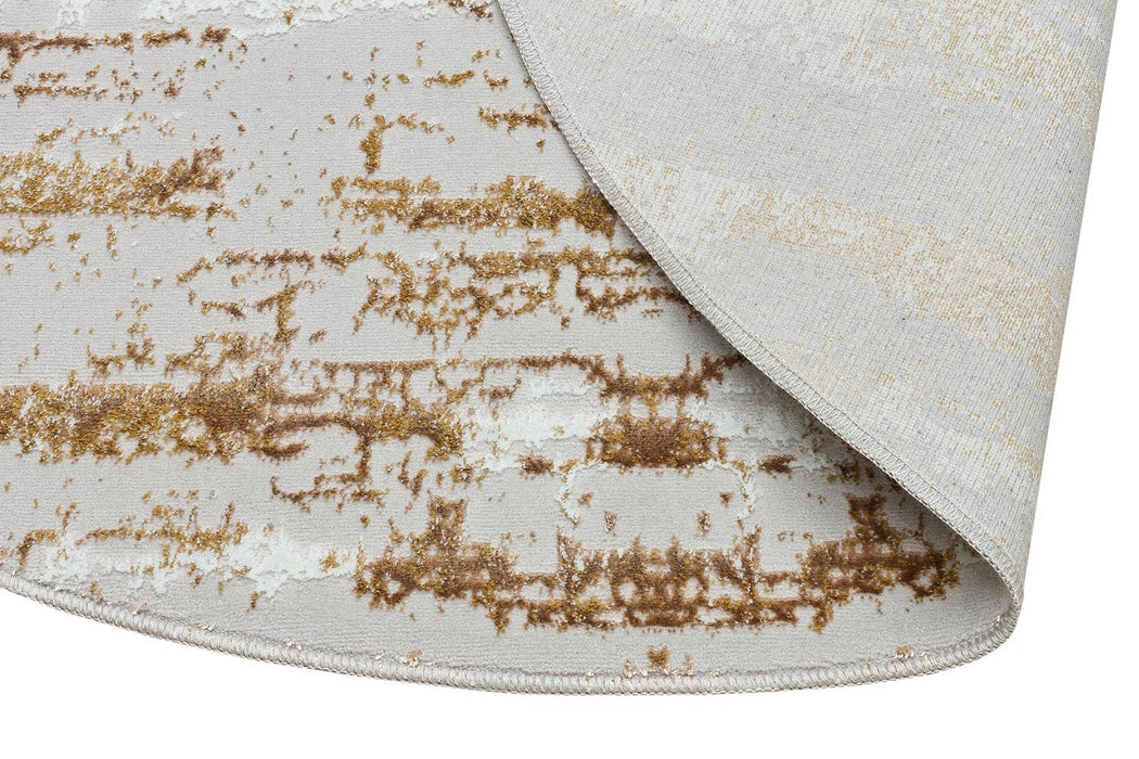Milano Collection Shimmer Skin Woven Round Area Rug