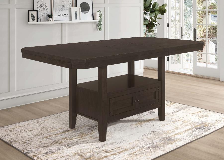 Prentiss - Rectangular Counter Height Table With Butterfly Leaf - Cappuccino Unique Piece Furniture