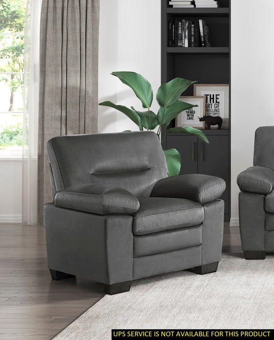 Modern Sleek Design Living Room Furniture 1 Piece Chair Dark Gray Fabric Upholstered Comfortable Plush Seating