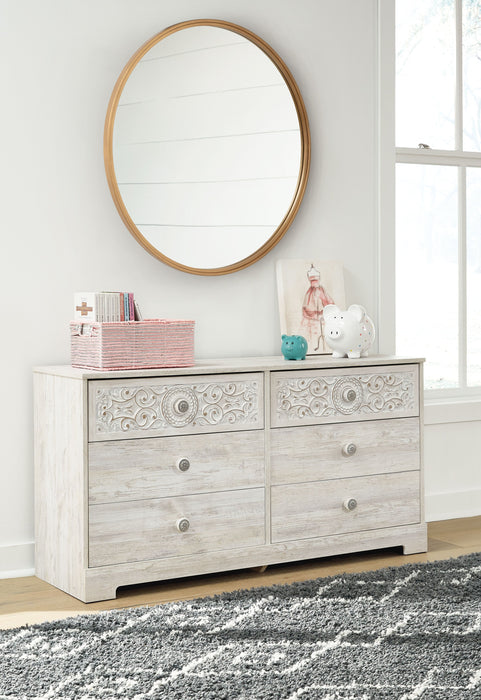 Paxberry - Whitewash - Six Drawer Dresser - Weatherworn Unique Piece Furniture