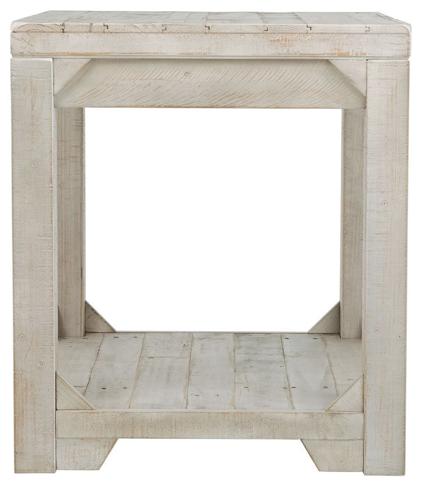 Fregine - Whitewash - Rectangular End Table Unique Piece Furniture