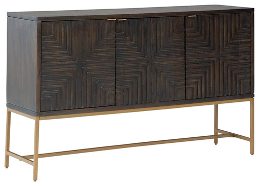 Elinmore - Brown / Gold Finish - Accent Cabinet Unique Piece Furniture