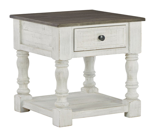 Havalance - White / Gray - Square End Table Unique Piece Furniture