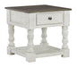 Havalance - White / Gray - Square End Table Unique Piece Furniture