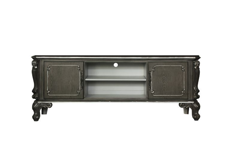 House - Delphine - TV Stand - Charcoal Finish Unique Piece Furniture