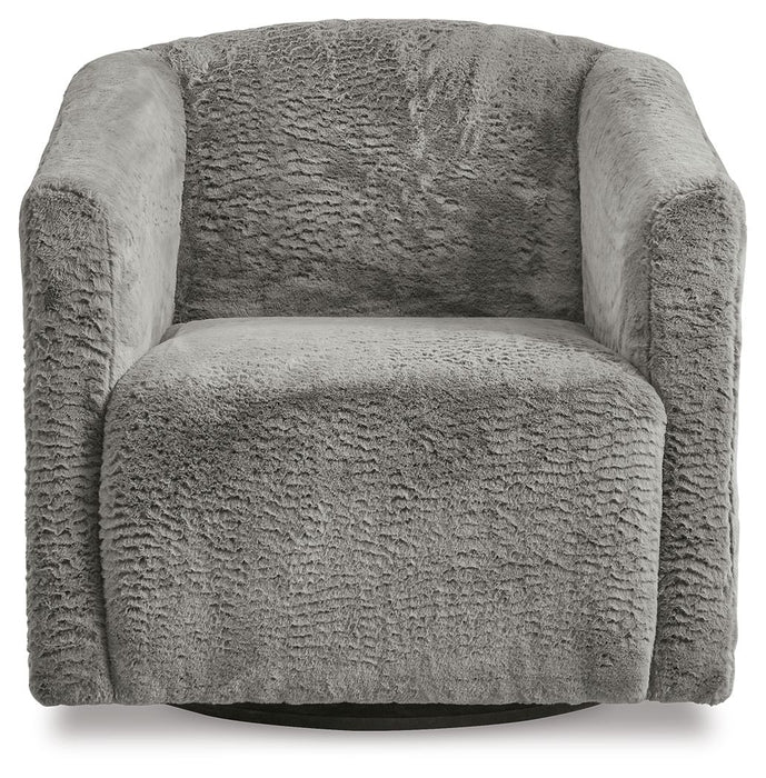 Bramner - Charcoal - Swivel Accent Chair Unique Piece Furniture