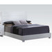 Lorimar - Eastern King Bed - White PU & Chrome Leg Unique Piece Furniture