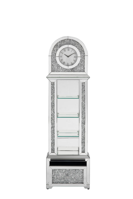 Acme Noralie Grandfather Clock Led Mirrored & Faux Diamonds