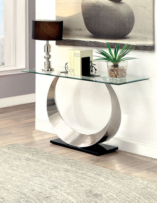 Orla - Sofa Table - Satin Plated / Black Unique Piece Furniture