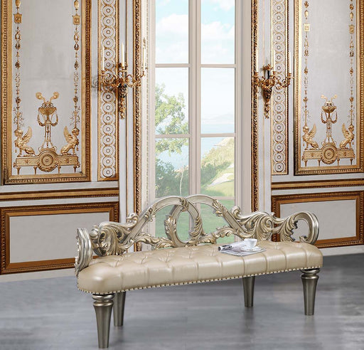 Danae - Bench - Champagne & Gold Finish Unique Piece Furniture